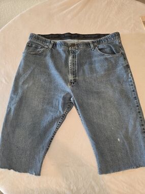 Wrangler Men's Blue Denim Cut-Off Shorts
